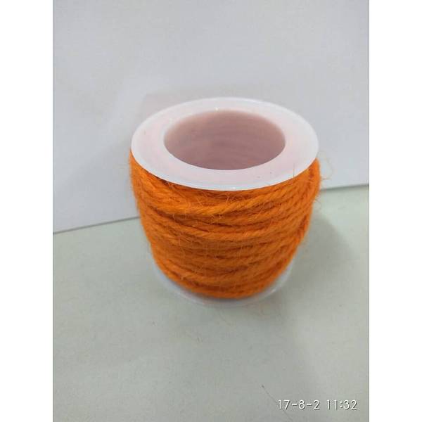 PandaHall Hemp Cord, Hemp String, Hemp Twine, for Jewelry Making, OrangeRed, 2mm; 10m/roll Burlap Red