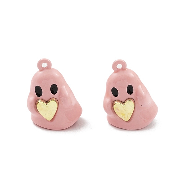 

PandaHall Spray Painted Alloy Pendants, Long-Lasting Plated, Lead Free & Cadmium Free, Ghost with Heart, Pink, 21x15x10.5mm, Hole: 1.5mm...