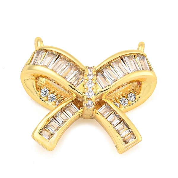 

PandaHall Rack Plating Brass Micro Pave Cubic Zirconia Pendants, Cadmium Free & Lead Free, Long-Lasting Plated, Bowknot, Real 18K Gold..., Clear