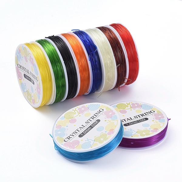 

PandaHall Elastic Crystal Thread, Jewelry Beading Cords, For Stretch Bracelet Making, Mixed Color, 1.0mm, about 5.5m/roll TPU Round..., Multicolor
