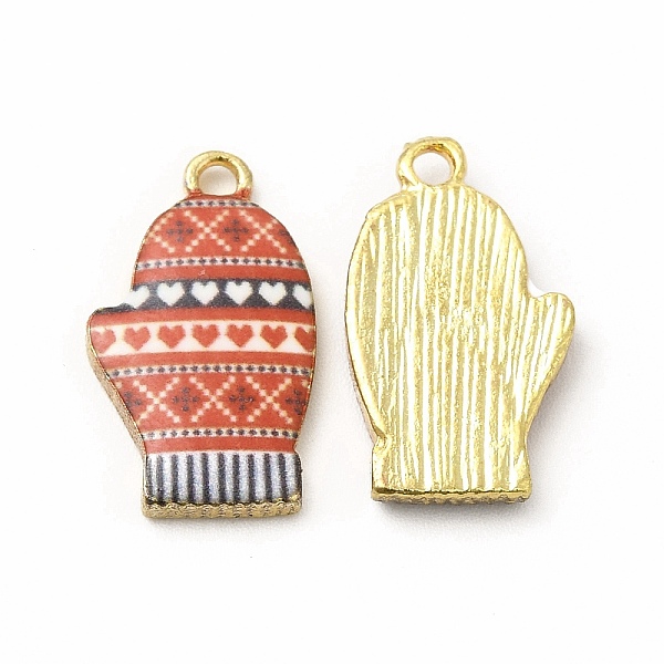 

PandaHall Winter Theme Alloy Printed Pendants, Cadmium Free & Nickel Free & Lead Free, Gloves, Salmon, 19.5x11.5x2.5mm, Hole: 1.8mm Alloy..., Red