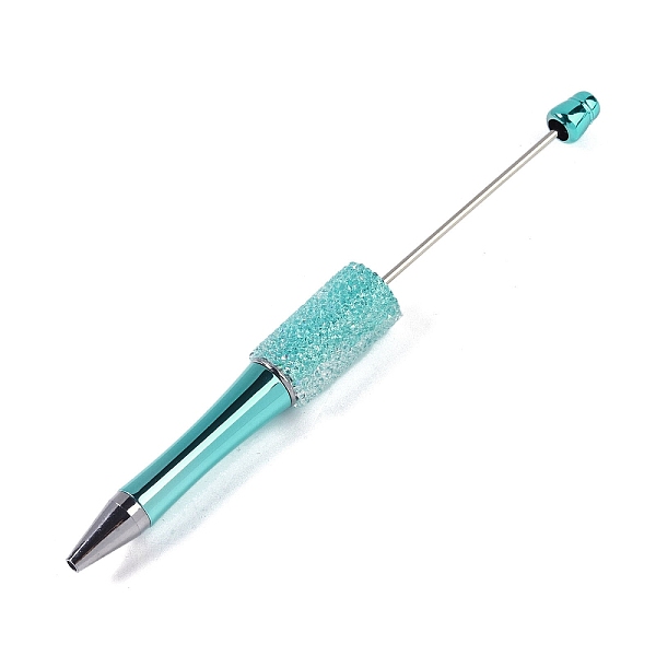 

PandaHall Beadable Pen, Plastic Ball-Point Pen, with Iron Rod & Rhinestone, for DIY Personalized Pen with Jewelry Beads, Turquoise..., Green