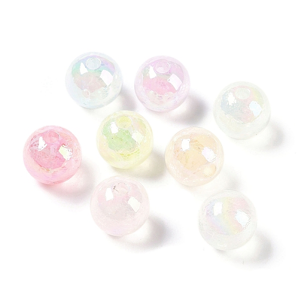 

PandaHall UV Plating Opaque Acrylic Beads, Round, Mixed Color, 15.8~16mm, Hole: 3.7mm Acrylic Round Multicolor