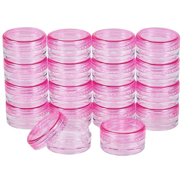 

PandaHall 120pcs 3g/0.1oz Round Empty Clear Container Jar with Pink Screw Cap Lid for Makeup Cosmetic Samples Bead Small Jewelry Nails Art...