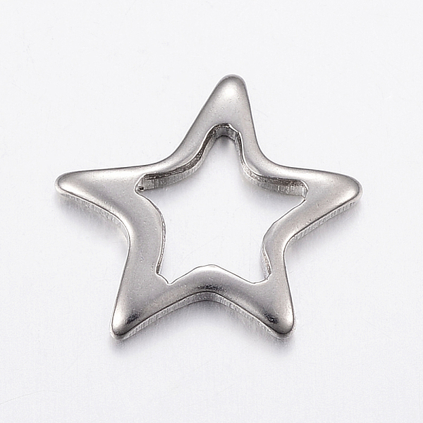 

PandaHall 304 Stainless Steel Linking Rings, Star, Stainless Steel Color, 16x17x2mm 304 Stainless Steel Star