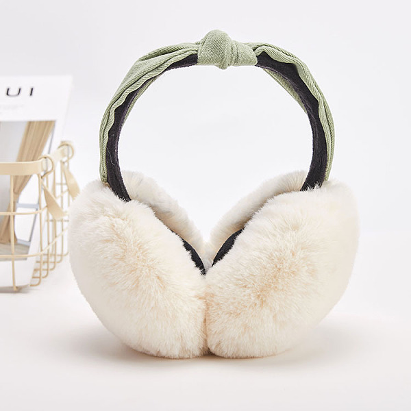 

PandaHall Cloth Faux Fur Adjustable Headband Earwarmer, Outdoor Winter Earmuffs, Bowknot, Floral White, 145mm Cloth