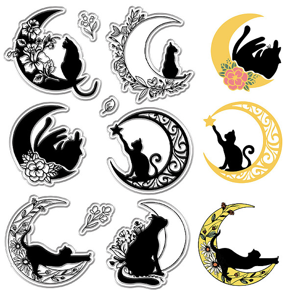 

PandaHall Custom PVC Plastic Clear Stamps, for DIY Scrapbooking, Photo Album Decorative, Cards Making, Stamp Sheets, Film Frame, Cat Shape...