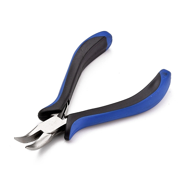 

PandaHall 45# Carbon Steel Jewelry Pliers, Bent Nose Pliers, Ferronickel, Stainless Steel Color, 12x7.6x1.7cm Carbon Steel
