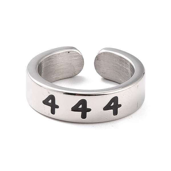 

PandaHall Angel Number Rings for Women, 304 Stainless Steel Enamel Cuff Finger Rings, Num.4, US Size 6 3/4(17.1mm) 304 Stainless Steel...