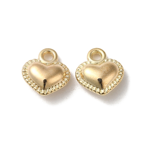 

PandaHall CCB Plastic Charms, Heart Charm, Golden, 13x11.5x5mm, Hole: 2mm Plastic Heart