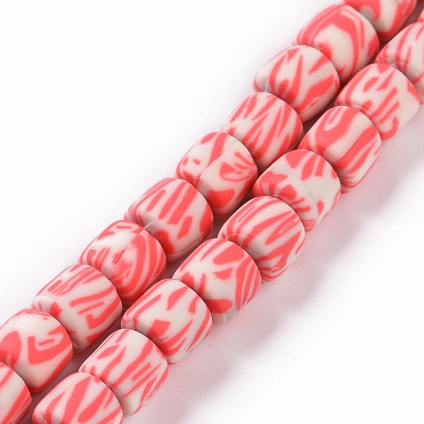 

PandaHall Handmade Polyester Clay Beads Strand, Column, Tomato, 6~7x6~6.5mm, Hole: 1.6~2mm, about 61~62pcs/strand, 15.75''(40cm) Polymer..., Red