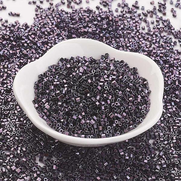 

PandaHall TOHO Japanese Seed Beads, 11/0, Two Cut Hexagon, (90) Metallic Amethyst Gun Metal, 2x2mm, Hole: 0.6mm, about 44000pcs/pound Glass..., Purple