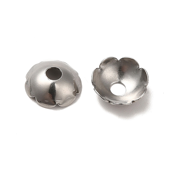 

PandaHall 304 Stainless Steel Bead Caps, Multi-Petal, Flower, Stainless Steel Color, 8x2.5mm, Hole: 2mm 304 Stainless Steel