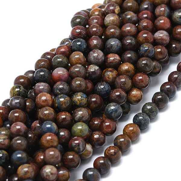 

PandaHall Natural Pietersite Beads Strands, Round, 6~6.5mm, Hole: 0.8mm, about 66pcs/strand, 15.55 inch(39.5cm) Pietersite Round