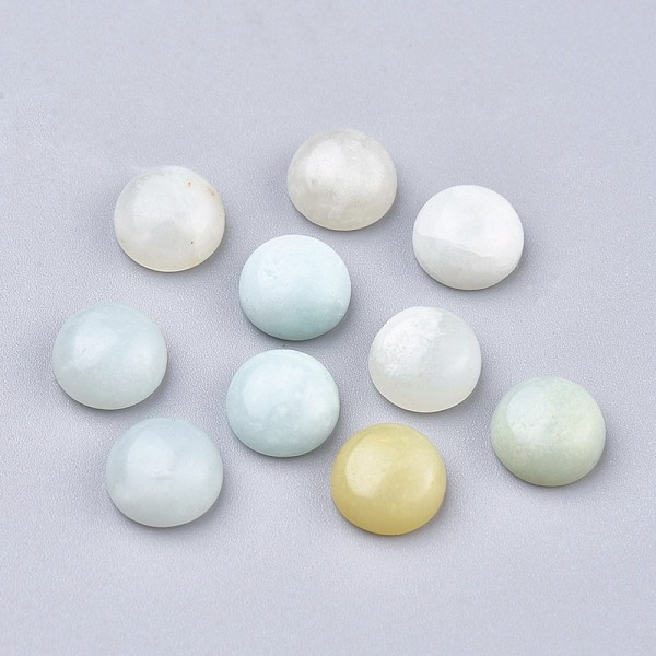 

PandaHall Natural Amazonite Cabochons, Half Round, 8x3.5~4mm Amazonite Half Round