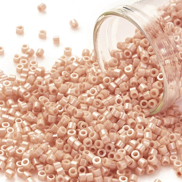 

PandaHall Cylinder Seed Beads, Opaque Colours Luster, Uniform Size, Saddle Brown, 2x1.5mm, Hole: 0.8mm, about 40000pcs/bag, about 450g/bag...