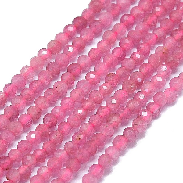 

PandaHall Natural Tourmaline Beads Strands, Faceted, Round, 2~2.5mm, Hole: 0.5mm, about 192~196pcs/strand, 14.92~15.16 inch(37.9~38.5cm)...