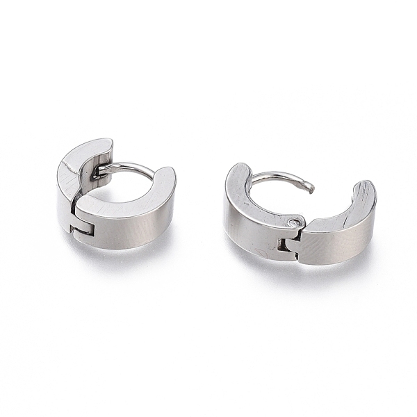 

PandaHall 304 Stainless Steel Huggie Hoop Earrings, Hypoallergenic Earrings, Thick Hoop Earrings, Ring Shape, Stainless Steel Color...