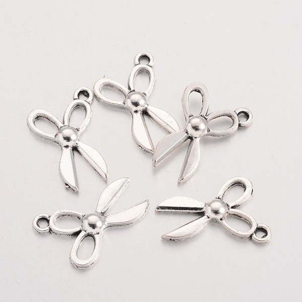 

PandaHall Scissor Tibetan Style Zinc Alloy Pendants, Lead Free & Cadmium Free, Antique Silver, 20x14x3mm, Hole: 2mm Alloy Tool