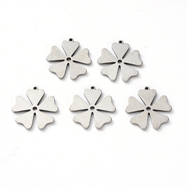 

PandaHall 201 Stainless Steel Pendants, Laser Cut, Flower, Stainless Steel Color, 16x15x1mm, Hole: 1mm 201 Stainless Steel Flower