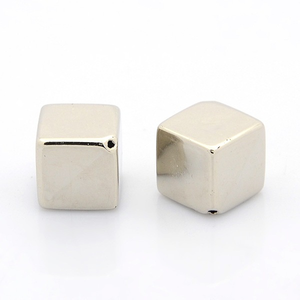 

PandaHall CCB Plastic Beads, Cube, Platinum, 13x13x13mm, Hole: 1mm Plastic Cube