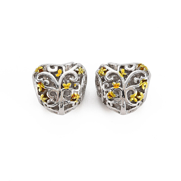 

PandaHall Rack Plating Alloy Enamel European Beads, Large Hole Beads, Cadmium Free & Nickel Free & Lead Free, Heart, Platinum, Yellow...