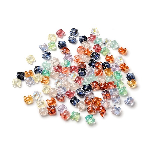 

PandaHall Transparent Glass Beads, Crab, Mixed Color, 13x14x7mm, Hole: 1.2mm Glass Crab Multicolor