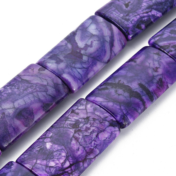 

PandaHall Natural Crazy Lace Agate Beads Strands, Dyed & Heated, Rectangle, 44x24~25x10mm, Hole: 1.8mm, about 9pcs/strand, 15.75 inch(40cm)...