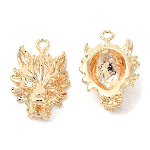 

PandaHall Brass Pendants, Wolf Charm, Real 18K Gold Plated, 25x17x13mm, Hole: 2mm Brass Wolf