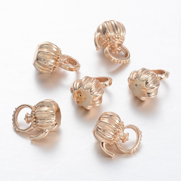 

PandaHall Kettle Light Gold Plating Brass Charms, 11x9x8mm, Hole: 2x5mm Brass