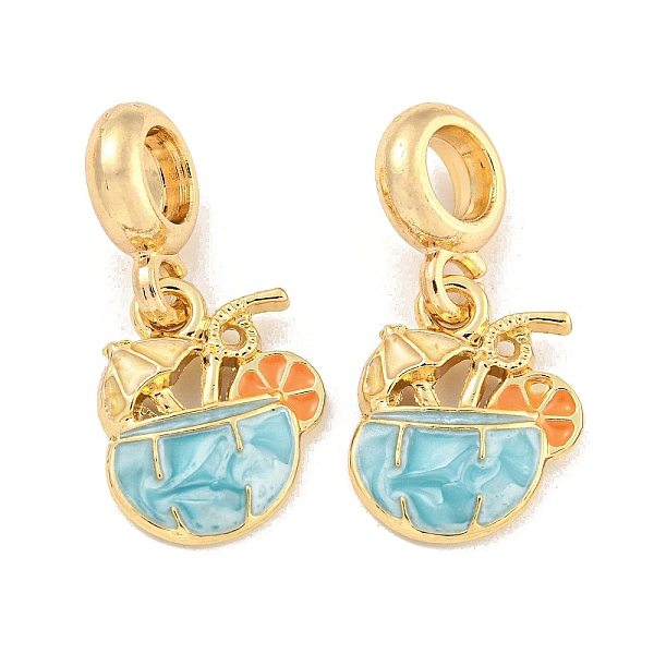 

PandaHall Rack Plating Alloy Enamel Drink European Dangle Charms, Large Hole Pendants, Golden, Cadmium Free & Nickel Free & Lead Free, Light...