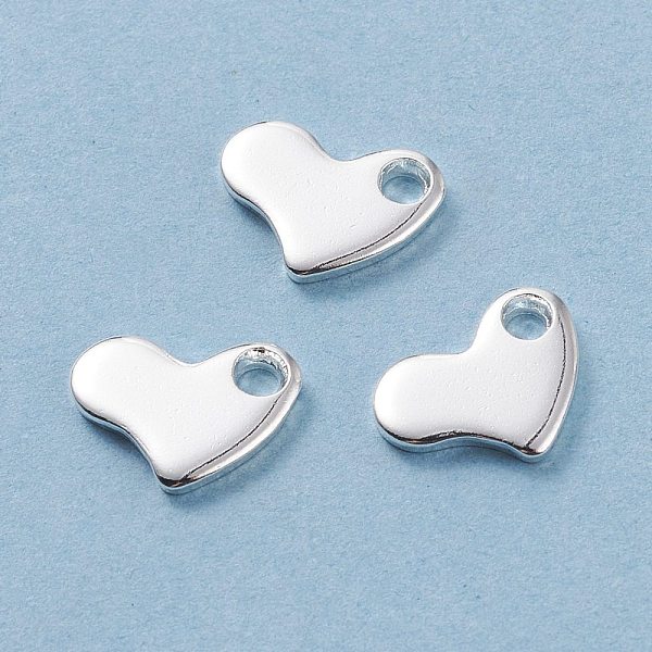 

PandaHall 201 Stainless Steel Stamping Blank Tag Pendants, Heart, Silver, 9x11x1mm 201 Stainless Steel Heart
