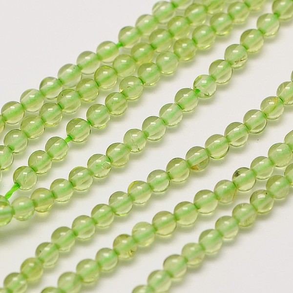 

PandaHall Natural Peridot Beads Strands, Round, 2mm, Hole: 0.8mm, about 184pcs/strand, 15.3 inch Peridot Round