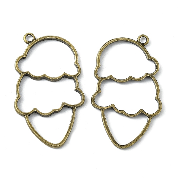 

PandaHall Alloy Open Back Bezel Pendants, For DIY UV Resin, Epoxy Resin, Pressed Flower Jewelry, Ice Cream, Antique Bronze, 55x35mm Alloy...