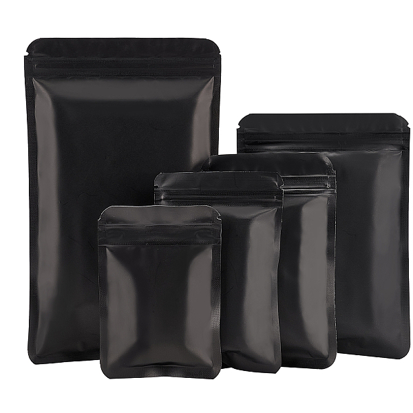 

PandaHall BENECREAT 150Pcs 5 Style PET Matte Zip Lock Bags, Resealable Bags, Top Seal Thin Bags, Rectangle, Black, 10~19.5x7~11.9cm...
