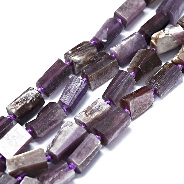 

PandaHall Natural Lepidolite Beads Strands, Nuggets, 6~12x6~7mm, Hole: 0.8mm, about 26~35pcs/strand, 15.55''~16.14''(39.5~41cm) Lepidolite...