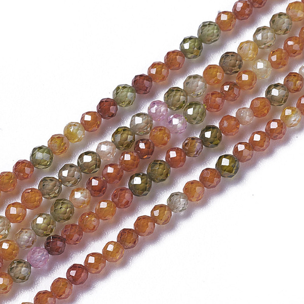 

PandaHall Cubic Zirconia Beads Strands, Faceted, Round, Colorful, 1.5~2x2mm, Hole: 0.2mm, about 178~186pcs/strand, 15~15.5 inch(37.5~38.5cm)...