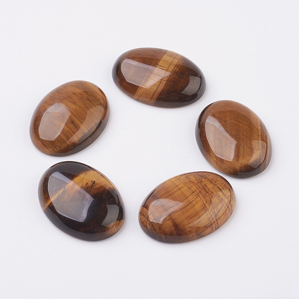 

PandaHall Natural Tiger Eye Flat Back Cabochons, Oval, 18x13mm Tiger Eye Oval