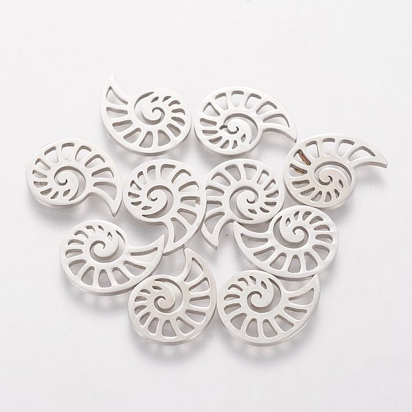 

PandaHall 201 Stainless Steel Charms, Conch Shape, Stainless Steel Color, 11.4x14.4x1mm 201 Stainless Steel Shell Shape