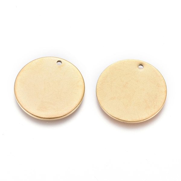 

PandaHall Ion Plating(IP) 304 Stainless Steel Pendants, Blank Stamping Tag, Flat Round, Golden, 20x1mm, Hole: 1.4mm 304 Stainless Steel Flat...