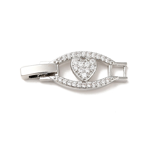 

PandaHall Heart Rack Plating Brass Micro Pave Clear Cubic Zirconia Watch Band Clasps, Cadmium Free & Lead Free, Long-Lasting Plated...