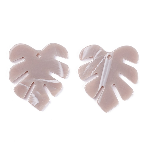 

PandaHall Acrylic Pendants, for DIY Earring Accessories, Leaf, Rosy Brown, 29.5x26x2mm, Hole: 1.6mm Acrylic Leaf