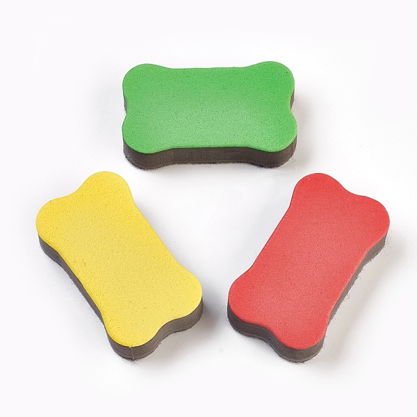 PandaHall Whiteboard Erasers, Random Single Color or Random Mixed Color, 70x40x18mm Cloth Multicolor