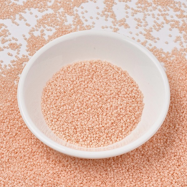 

PandaHall MIYUKI Delica Beads, Cylinder, Japanese Seed Beads, 11/0, (DB1512) Matte Opaque Light Peach, 1.3x1.6mm, Hole: 0.8mm, about..., Orange