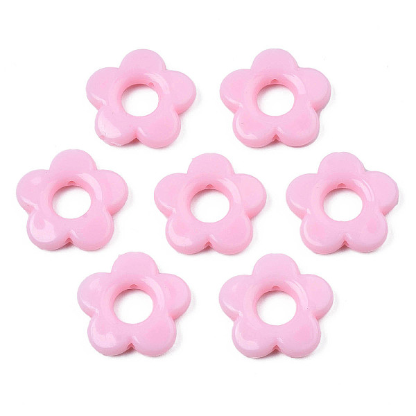 

PandaHall Opaque Acrylic Bead Frames, Flower, Pink, 19x20x3.5mm, Hole: 1.6mm, Inner Diameter: 6.5mm, about 632pcs/500g Acrylic Flower Pink