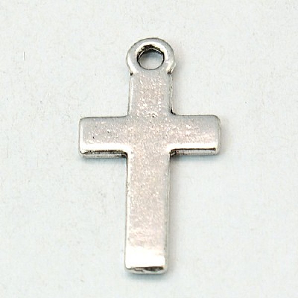 

PandaHall Tibetan Style Alloy Pendants, Cross, Cadmium Free & Nickel Free & Lead Free, Antique Silver, 25x13x1.5mm, Hole: 2mm Alloy Cross