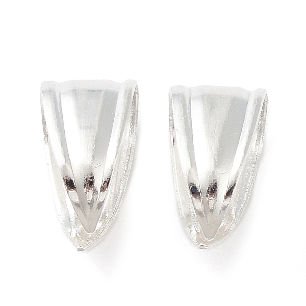 

PandaHall Brass Snap on Bails, Cadmium Free & Lead Free, 925 Sterling Silver Plated, 11.5x8.5x7mm Brass