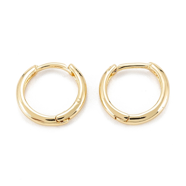 

PandaHall Brass Huggie Hoop Earrings, Ring, Real 18K Gold Plated, 12 Gauge(2mm), 13.5x13x2mm, Pin: 1mm Brass Ring