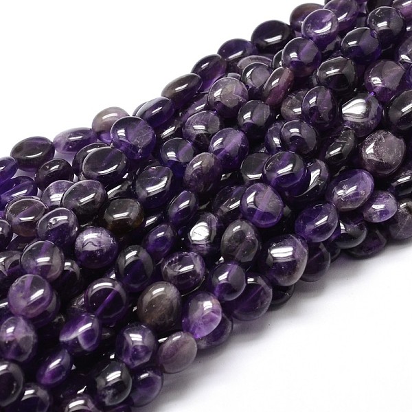 

PandaHall Nuggets Natural Amethyst Beads Strands, Tumbled Stone, 9~12x8~13x5~7mm, Hole: 1mm, about 15.3 inch~15.7 inch Amethyst Nuggets