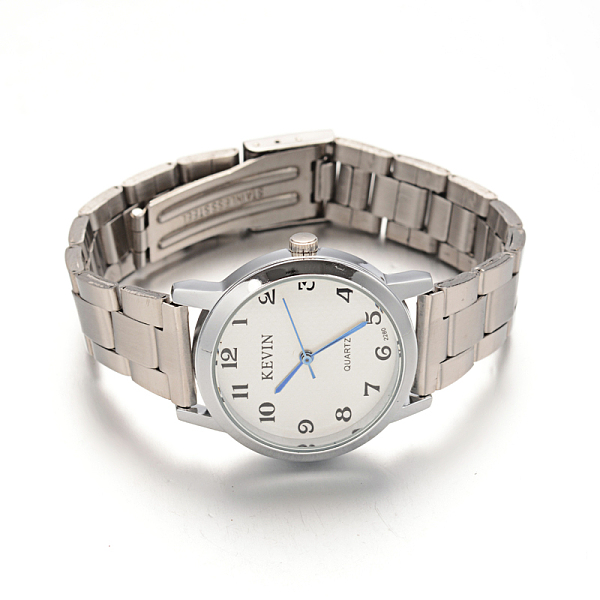 

PandaHall Women's Stainless Steel Wristwatch Quartz Watches, with Alloy Watch Head, White, 59x14~16mm, Watch Head: 37x33x9mm Stainless Steel...